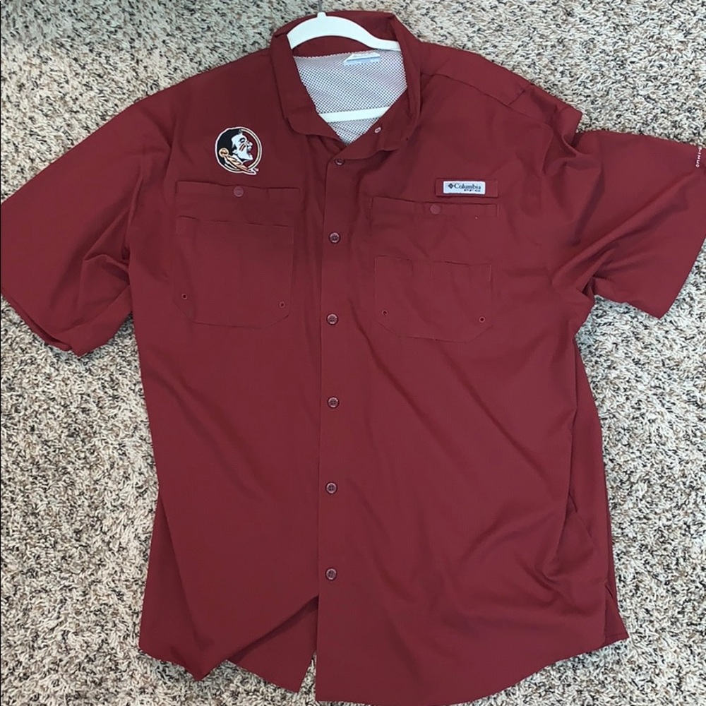 Columbia short sleeve FLORIDA STATE fishing shirt
